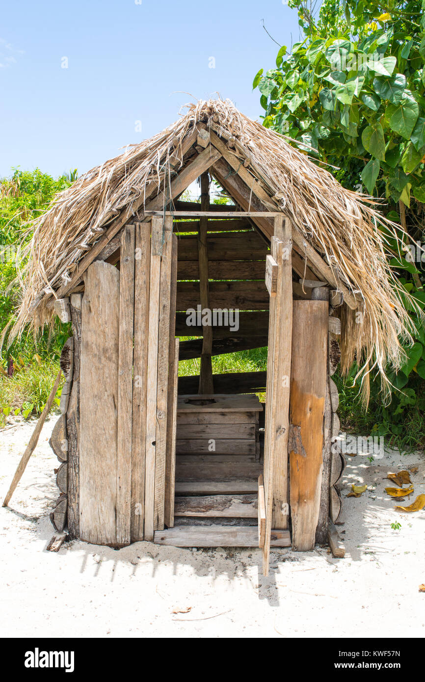 Toilet on Mystery Island Aneityum Vanuatu Stock Photo