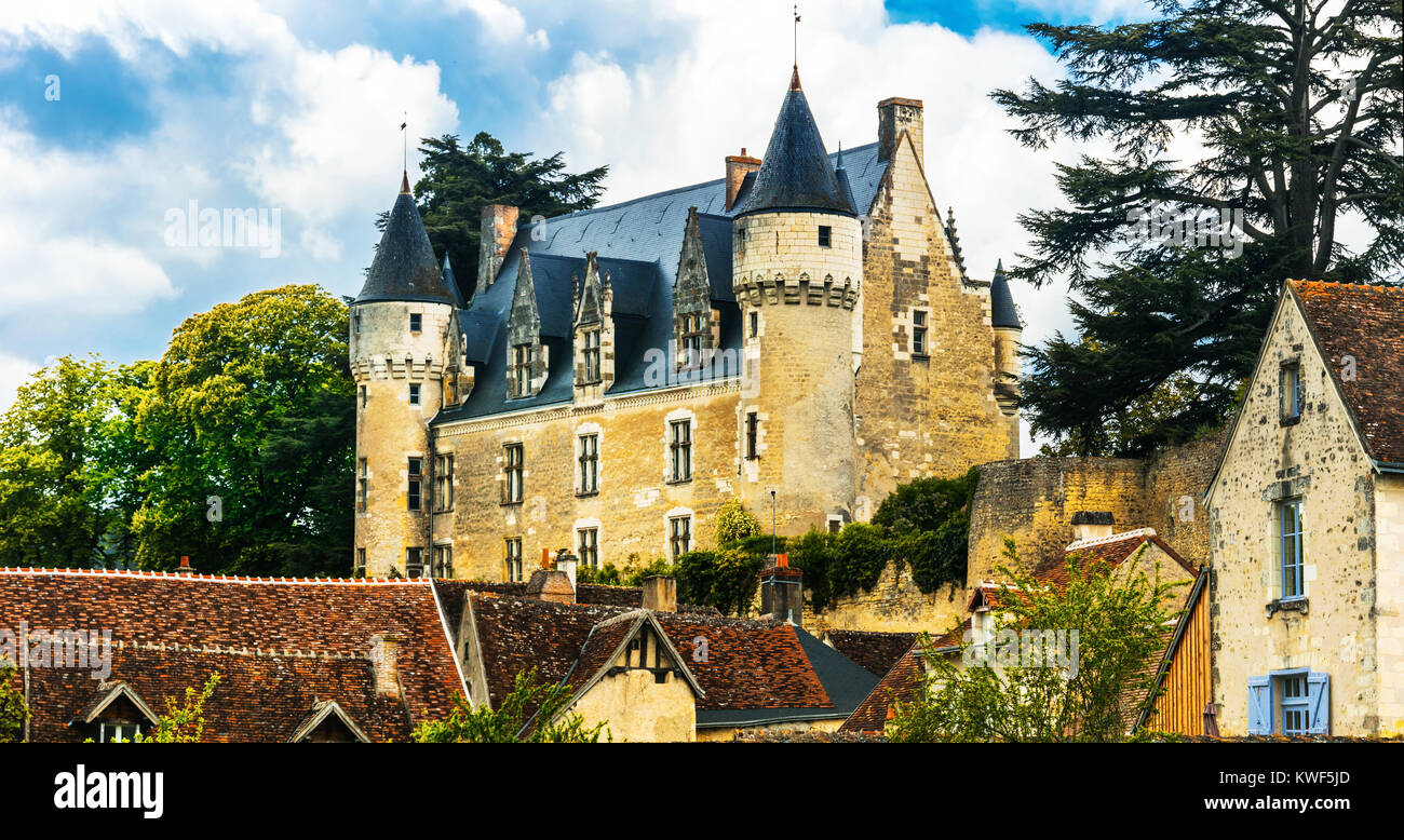 Impressive Montresor castle,Loire valley,France. Stock Photo