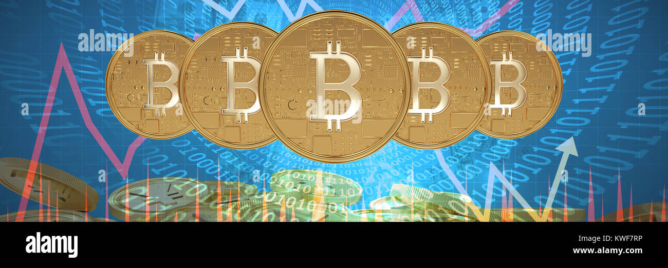 Composite image of bitcoin Stock Photo