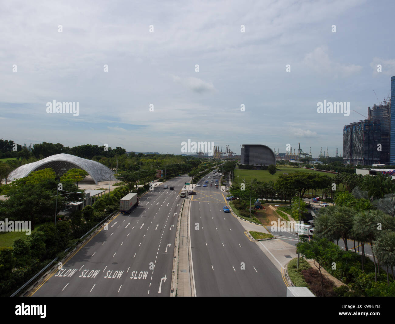 Singapore road hi-res stock photography and images - Alamy