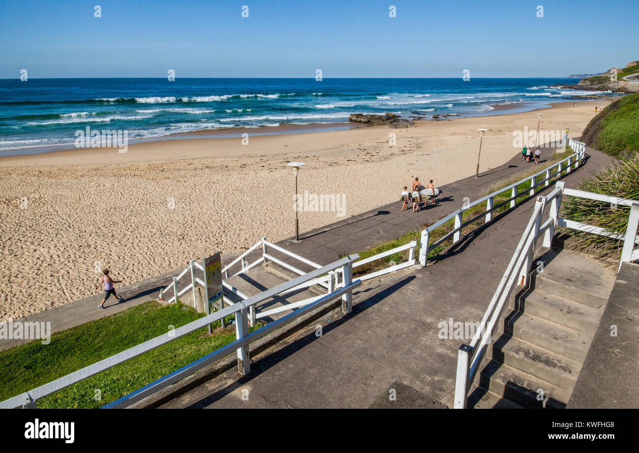 Australia, New South Wales, Newcastle, view of Newcastle Beach Stock