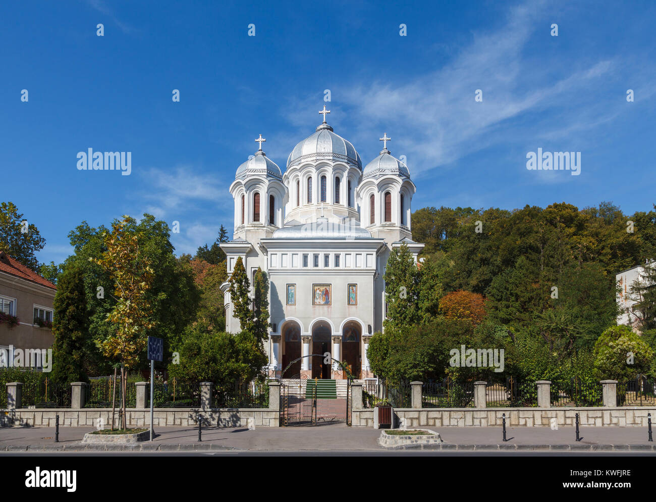 Biserica Buna Vestire Orthodox church, Park Nicolae Titulescu, Brasov, a  city in the central Transylvania region of Romania Stock Photo - Alamy