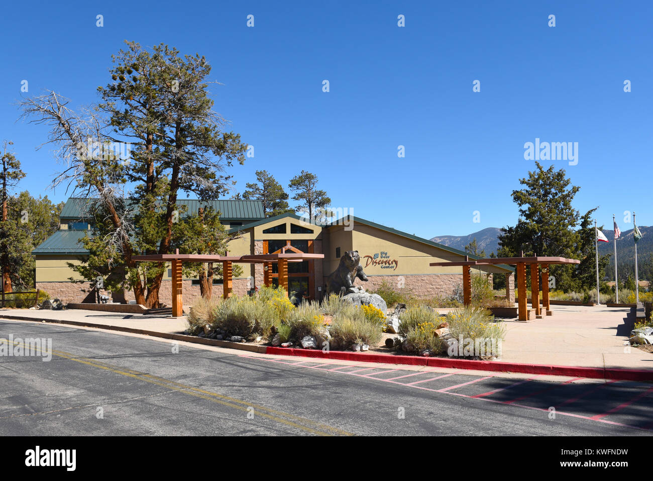 FAWNSKIN, CALIFORNIA - SEPTEMBER 25, 2016: Big Bear Discovery Center. The Discovery Center is an educational center in the San Bernardino National For Stock Photo
