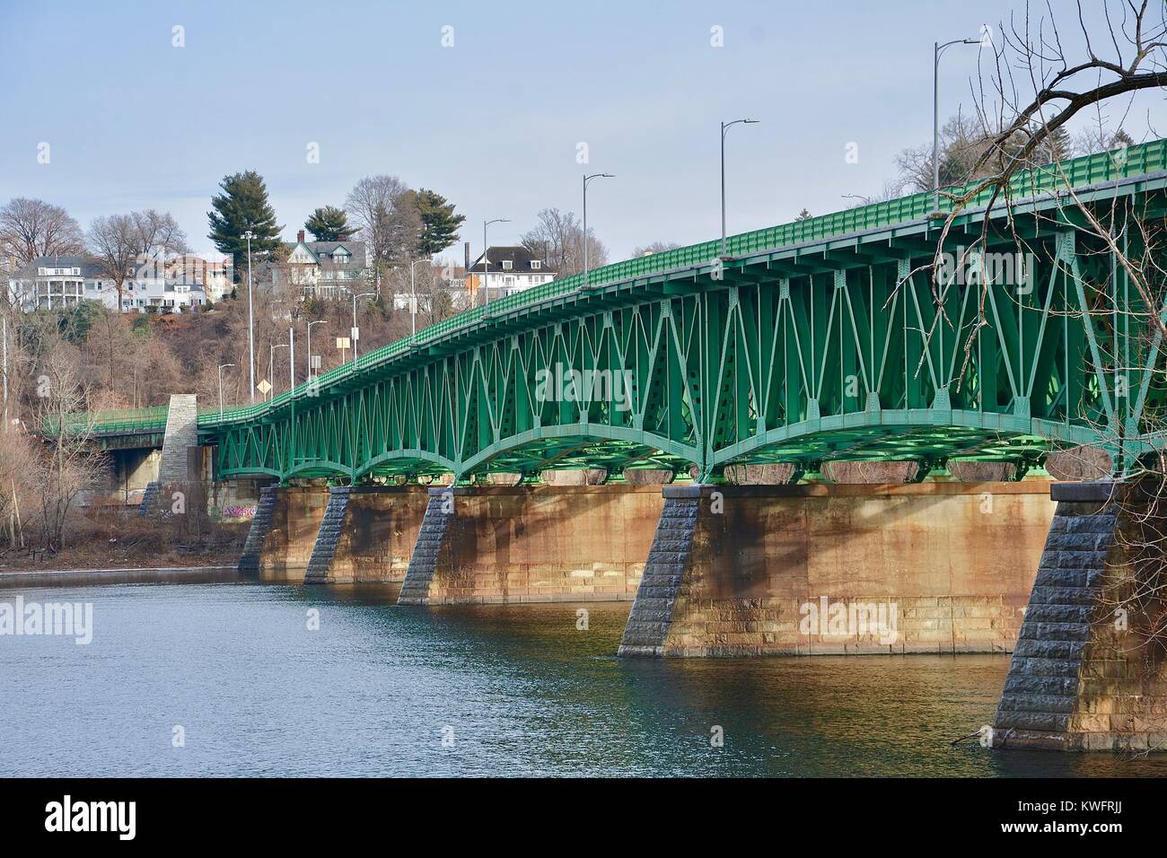 A bridge over the Connecticut River in Western Massachusetts between