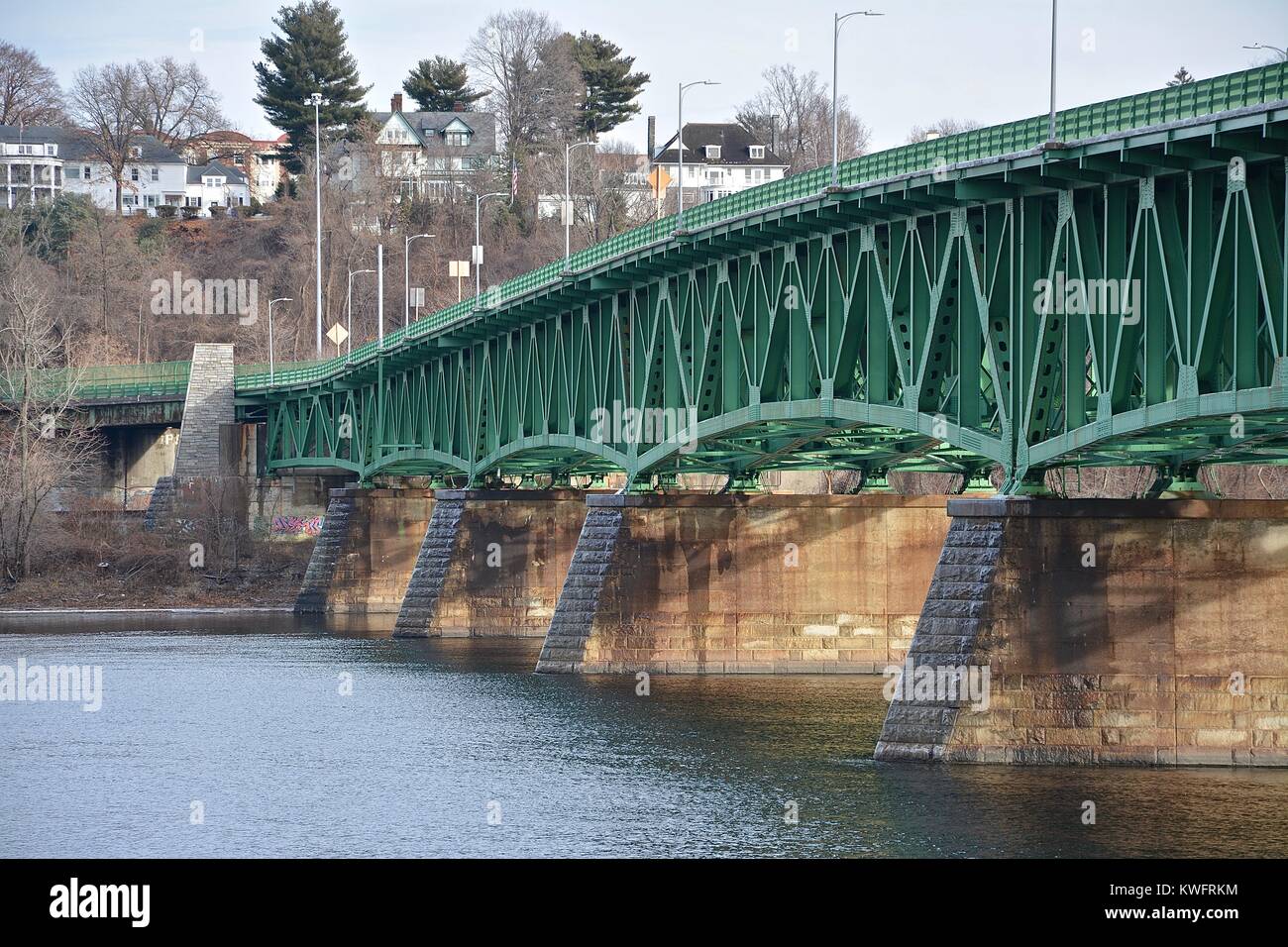 A bridge over the Connecticut River in Western Massachusetts between