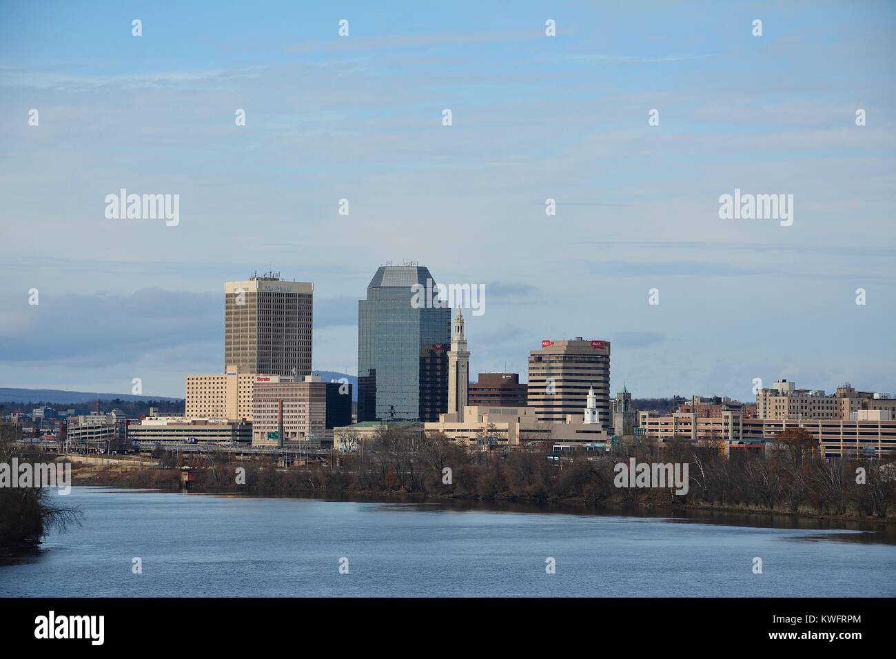The Springfield Massachusetts skyline, showing the Metropolis of Western New England in the