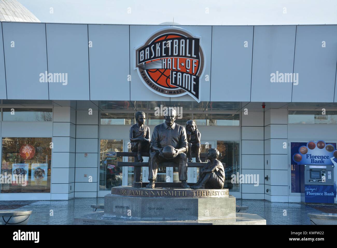 The Basketball Hall of Fame located in Springfield, Massachusetts