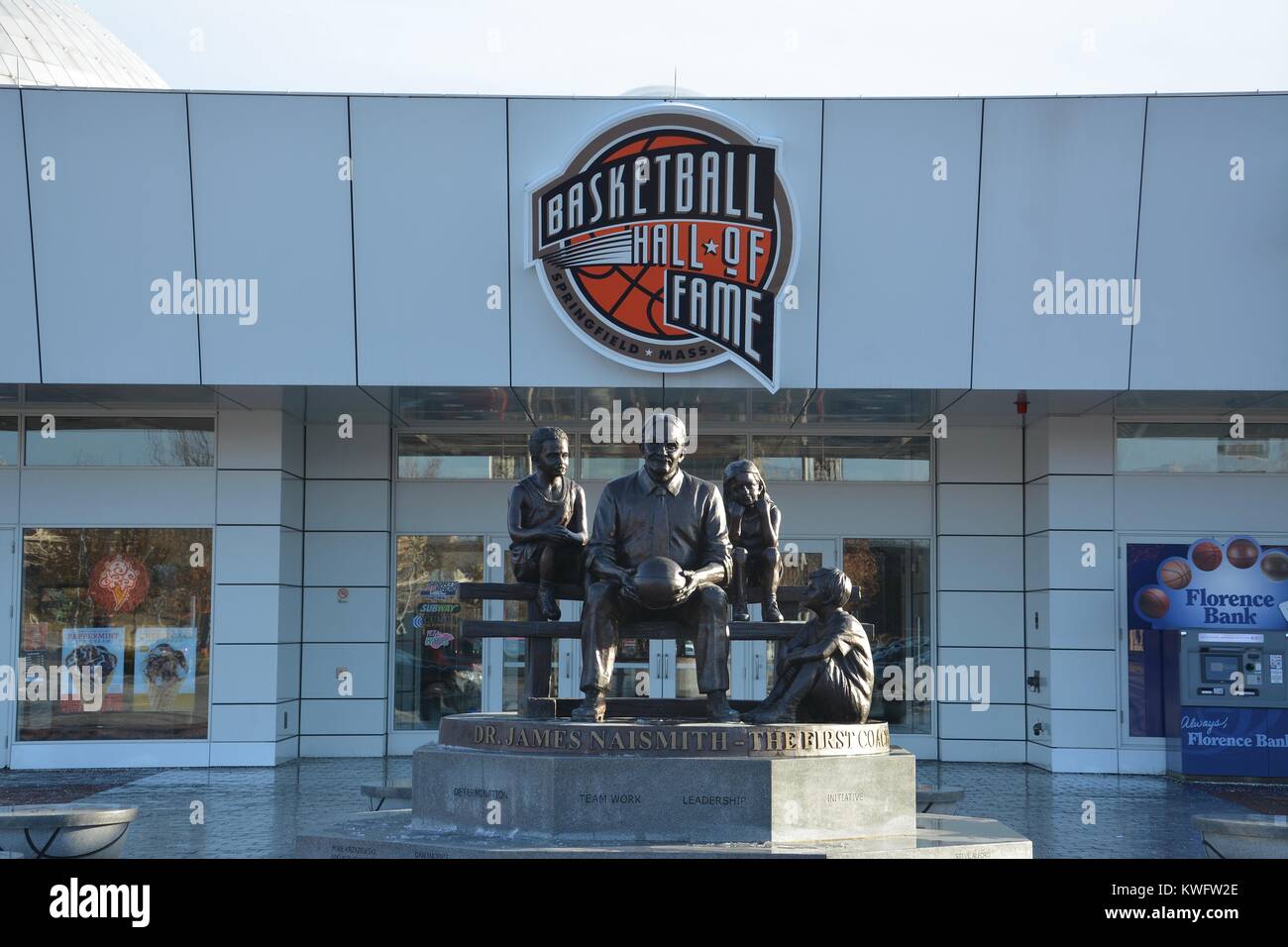 The Basketball Hall of Fame located in Springfield, Massachusetts