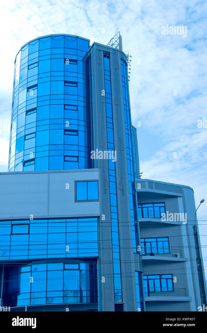 Public Office building in blue tones Stock Photo Alamy