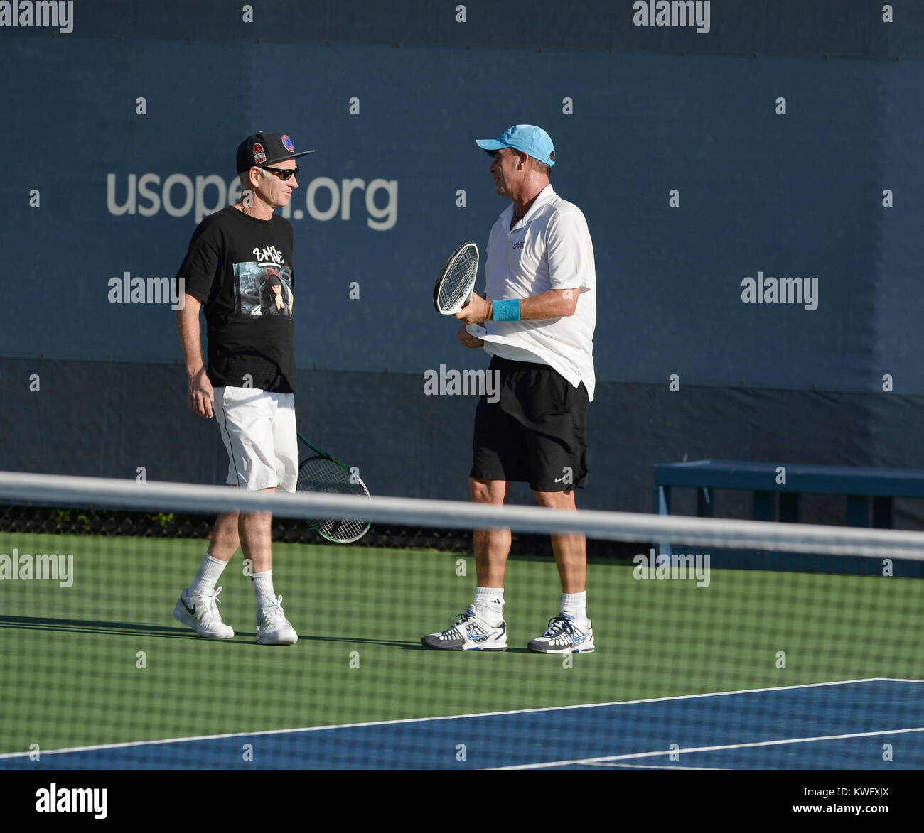 FLUSHING, NY - SEPTEMBER 04: John McEnroe Ivan Lendl day ten of the