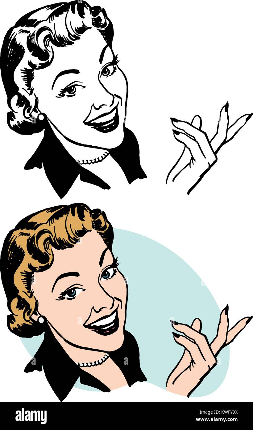 Smiling woman 1950s Cut Out Stock Images & Pictures - Alamy
