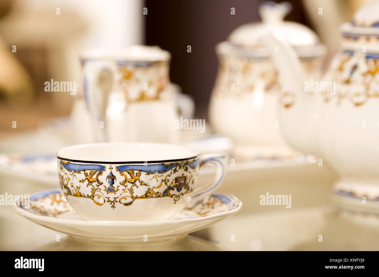 Chinese Tea Cup made of porcelain close up Stock Photo Alamy