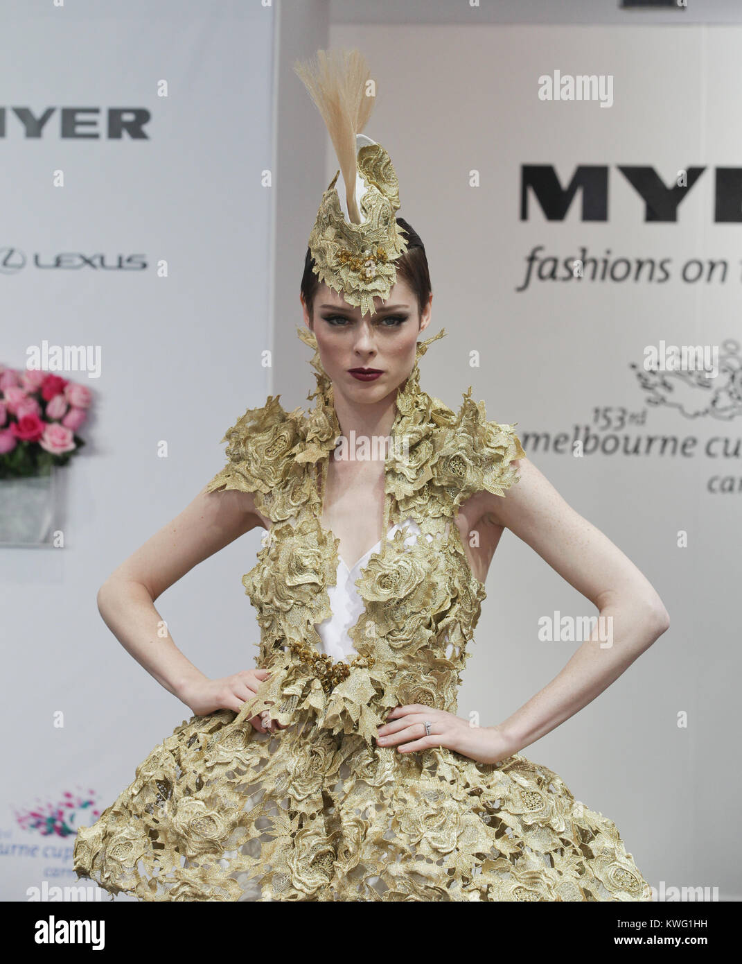 Coco Roche Modeling MELBOURNE, AUSTRALIA - NOVEMBER 07: Model Coco Rocha poses during Oaks ...