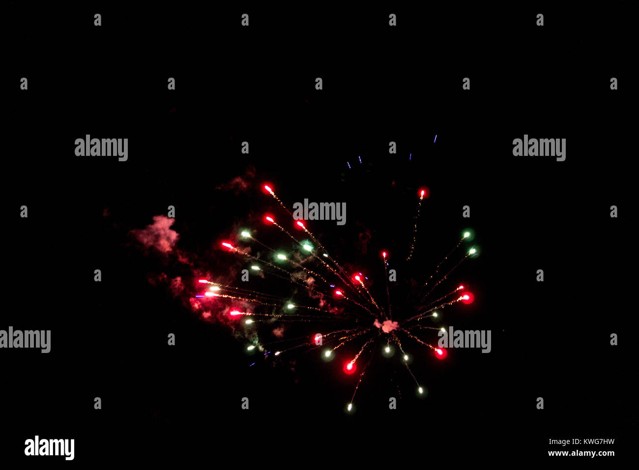 fireworks explosion of color Stock Photo - Alamy