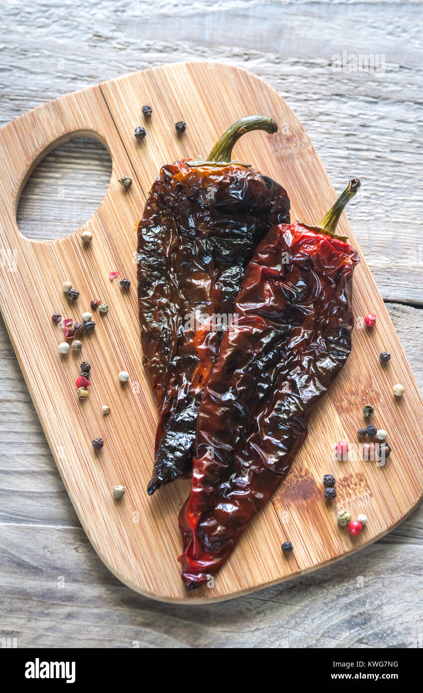 Grilled peppers Stock Photo