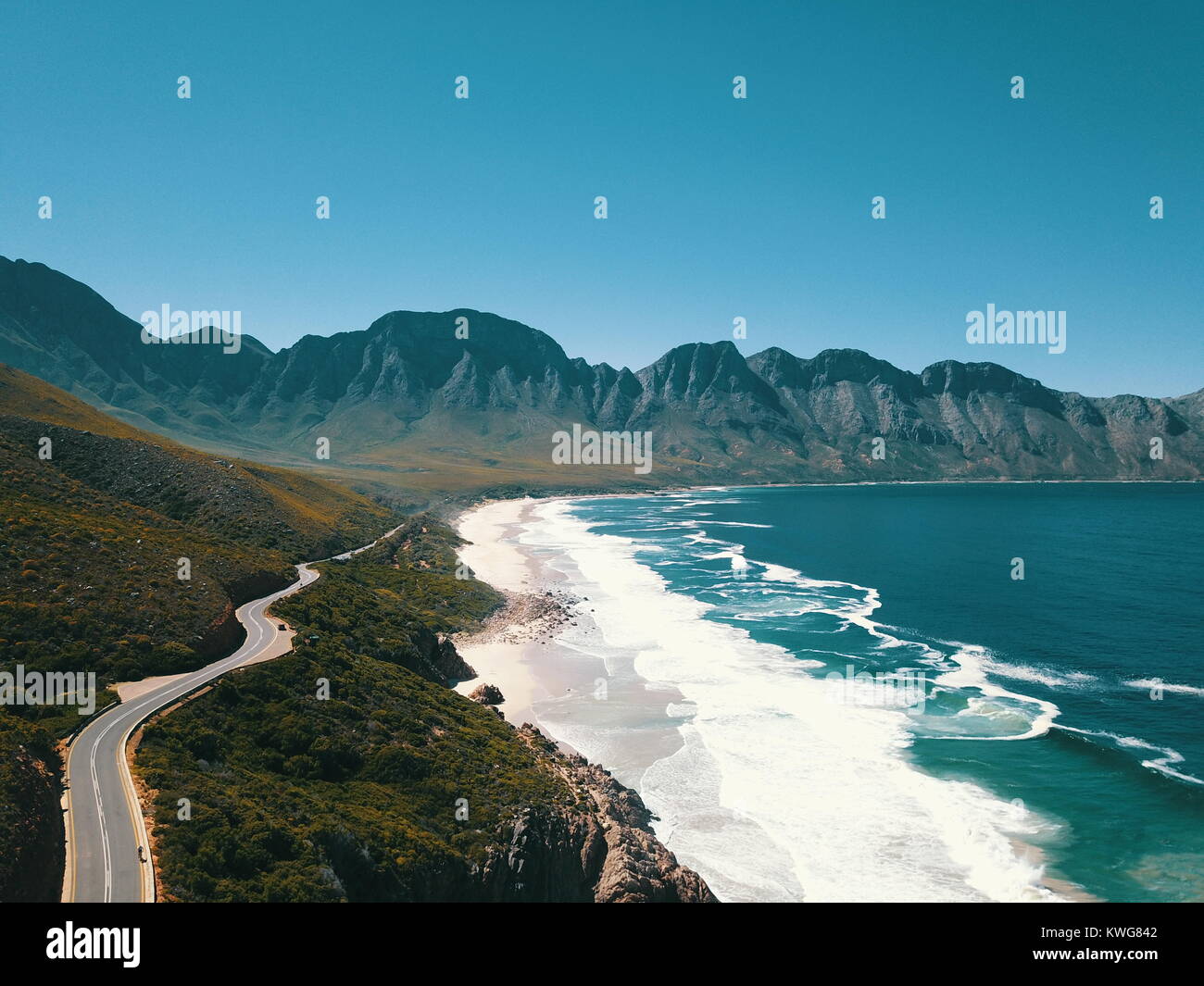 cape town drone footage Stock Photo
