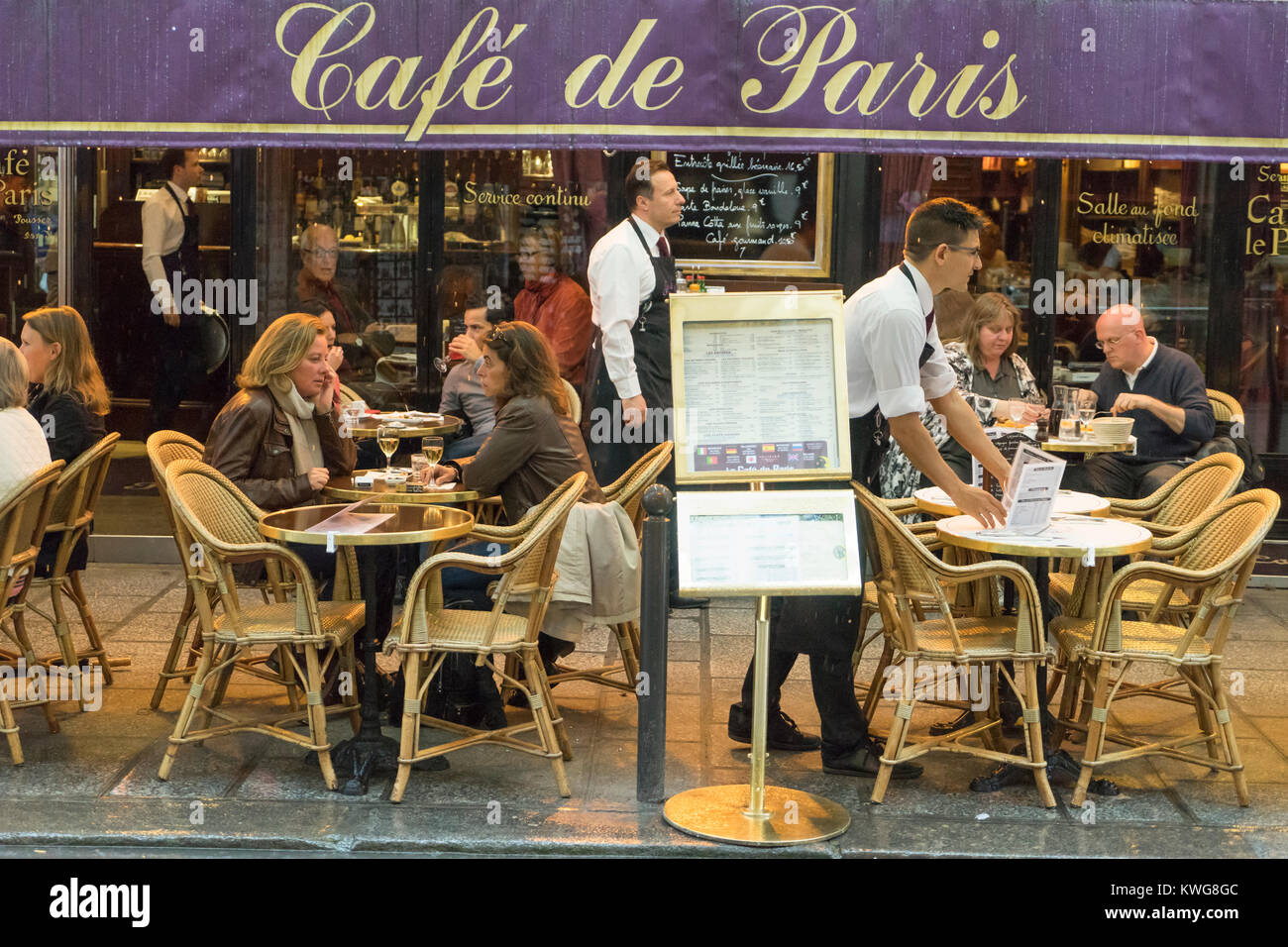 France, Paris, Saint Germain-des-Pres, cafe Stock Photo