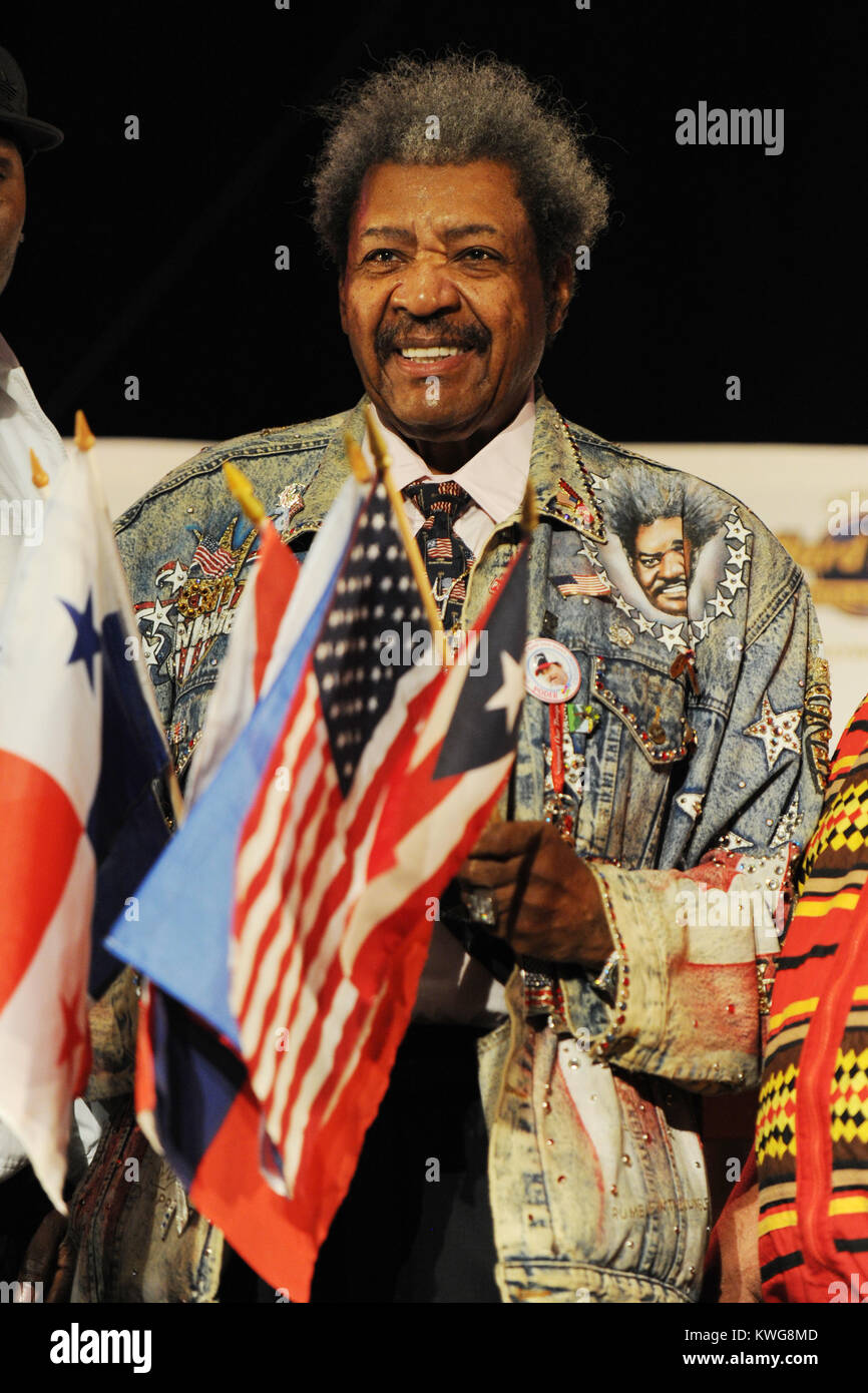 HOLLYWOOD FL OCTOBER 5 Boxing promoter Don King attends a press