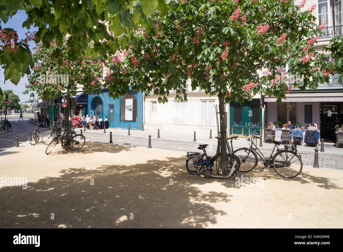 Place Dauphine, Ile de la Cité, Paris, France Stock Photo