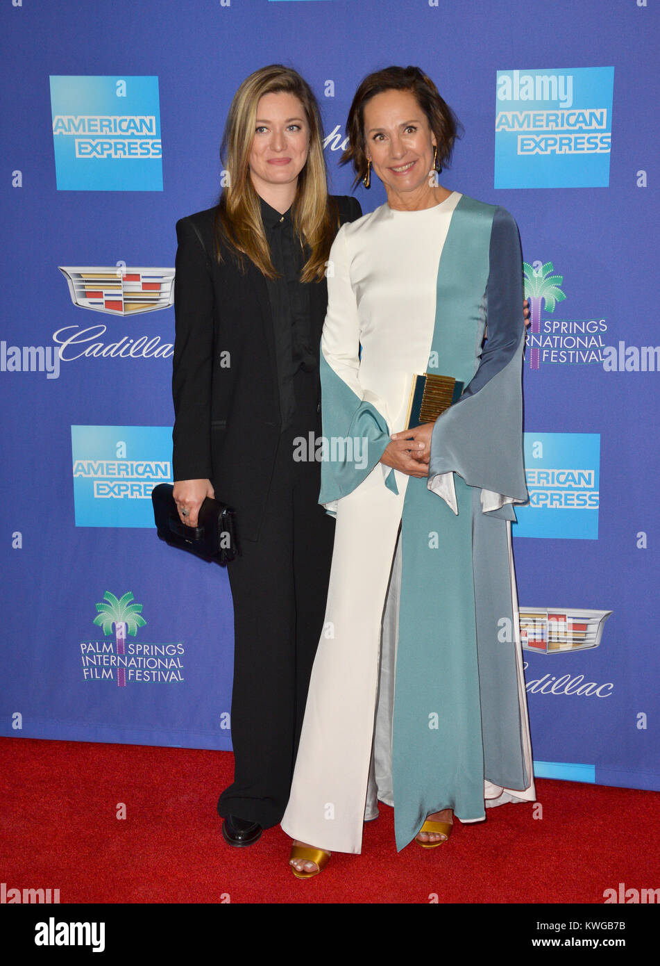 Palm Springs, USA. 02nd Jan, 2018. Laurie Metcalf & Zoe Perry at the 2018 Palm Springs Film Festival Awards at Palm Springs Convention Center Picture Credit: Sarah Stewart/Alamy Live News Stock Photo