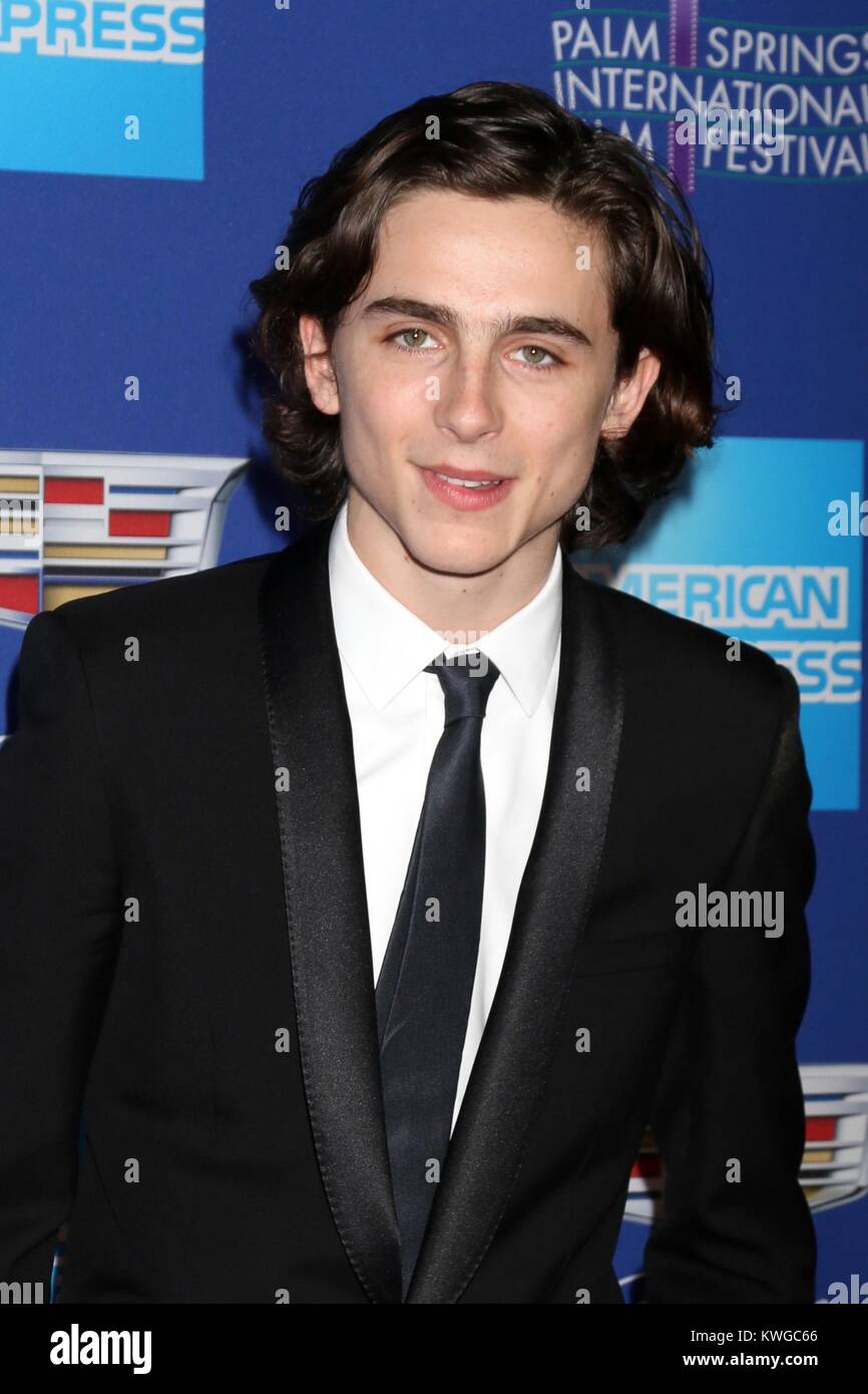 Palm Springs, CA. 2nd Jan, 2018. Timothee Chalamet at arrivals for 29th
