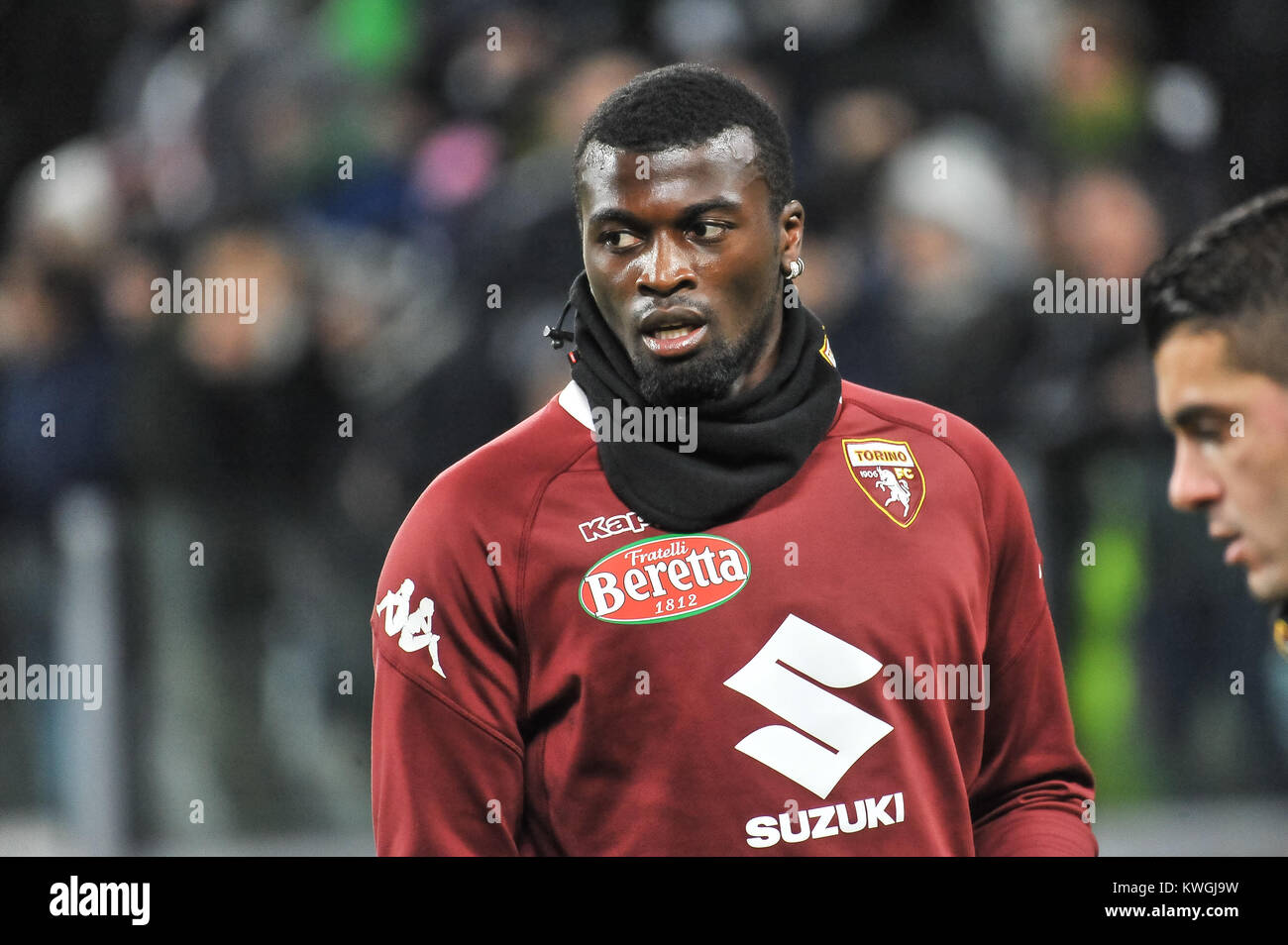 Turin, Italy. 3rd Jan, 2018. M'Baye Niang (Torino FC) during the Serie A football match between Juventus FC and Torino FC at Allianz Stadium on 3 January, 2018 in Turin, Italy. Credit: FABIO PETROSINO/Alamy Live News Stock Photo