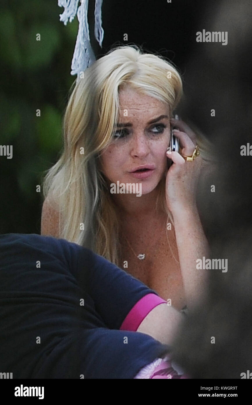 MIAMI BEACH, FL MAY 22 The "Mean Girls" starlet Lindsay Lohan looks