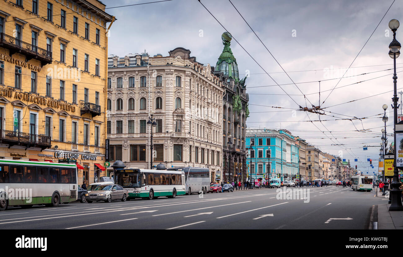 Nevsky Prospect is the main street in the city of St. Petersburg, Russia. Planned by Peter the