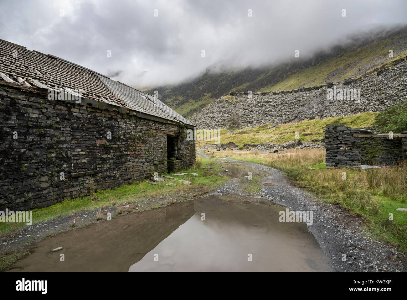 Old Slate mines and quarries at Cwmorthin near Blaenau Ffestiniog