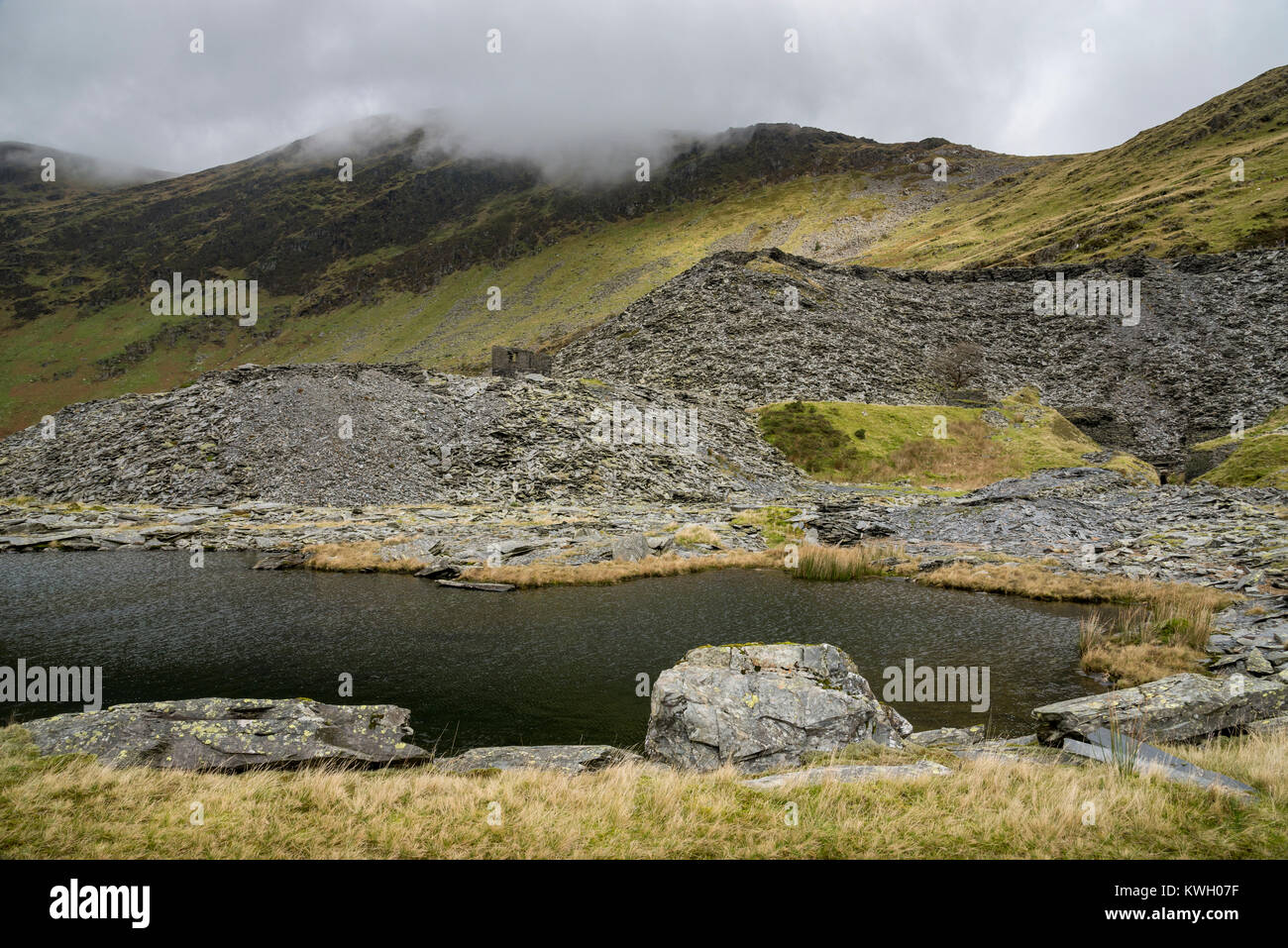 Old Slate mines and quarries at Cwmorthin near Blaenau Ffestiniog
