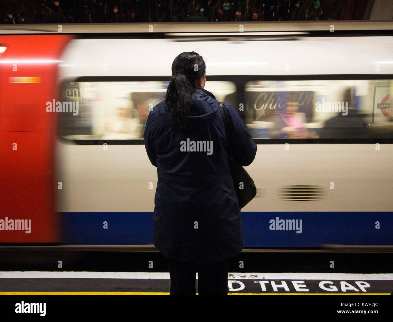 London Underground Train Approaching High Resolution Stock Photography ...