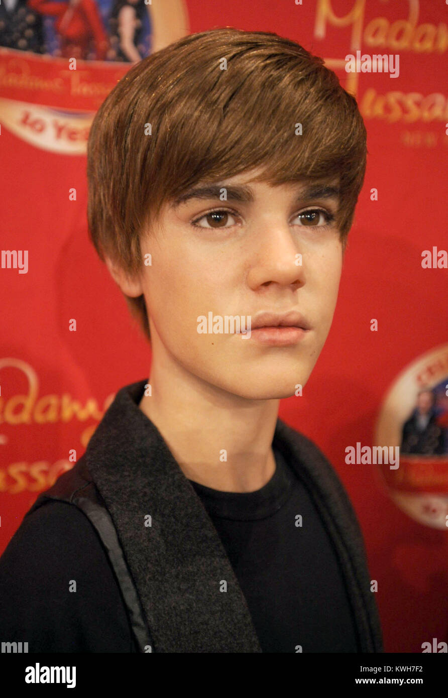 New York March 15 Justin Bieber Unveils His Wax Work At Madame