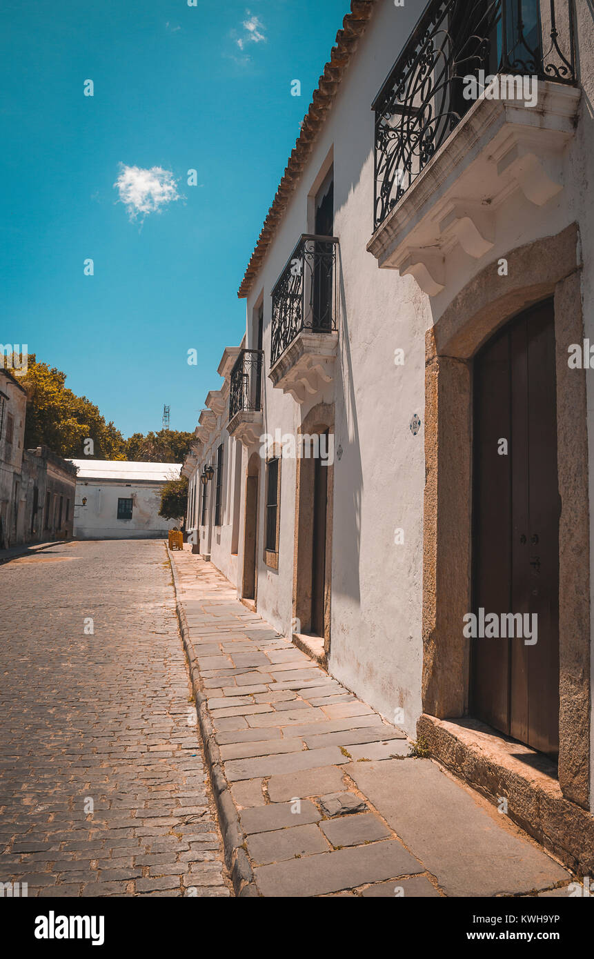 Street of Colônia del Sacramento. Stock Photo