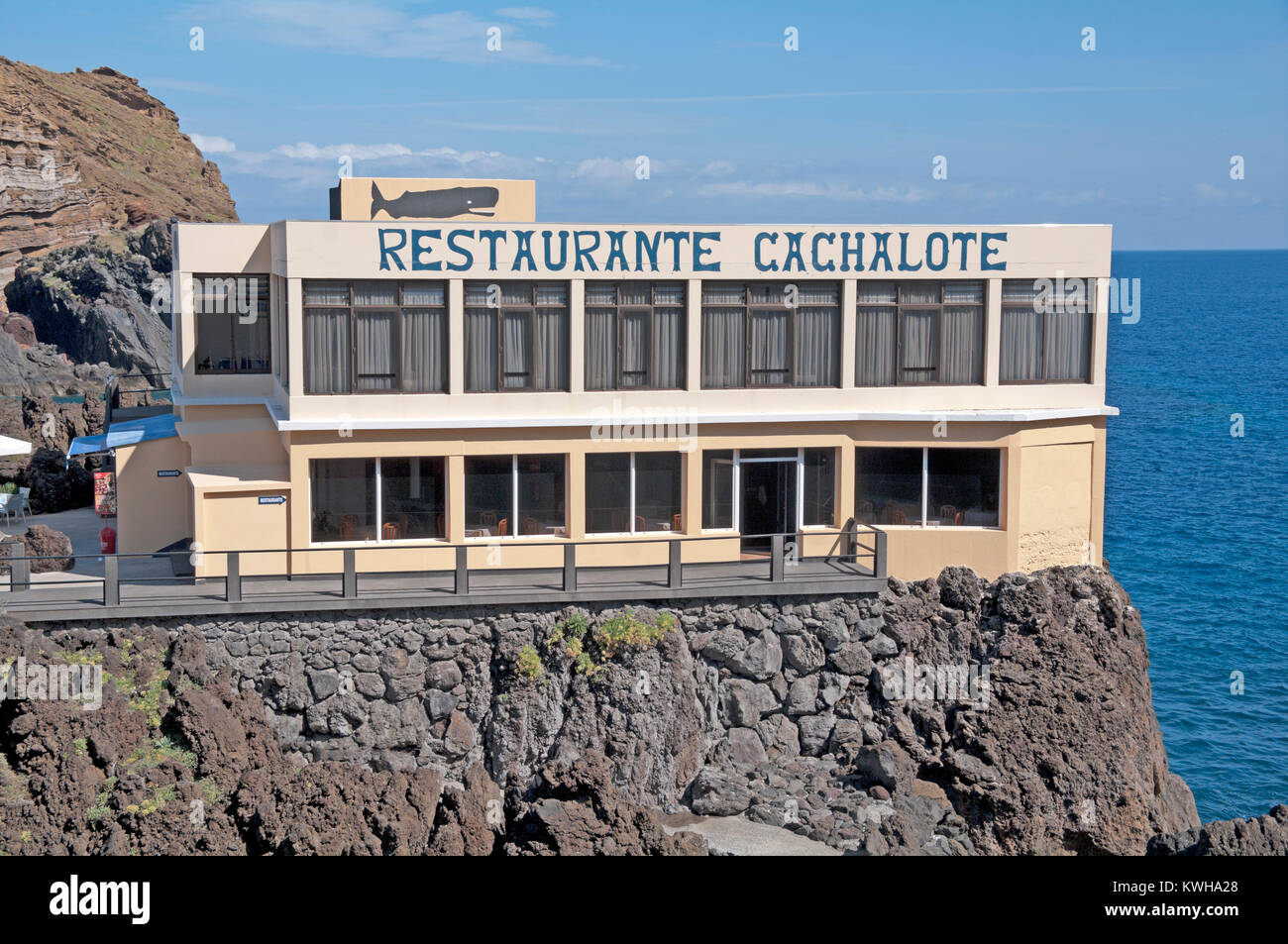Cachalote Fish Restaurant Front, Porto Moniz, Madeira, Portugal Stock Photo  - Alamy