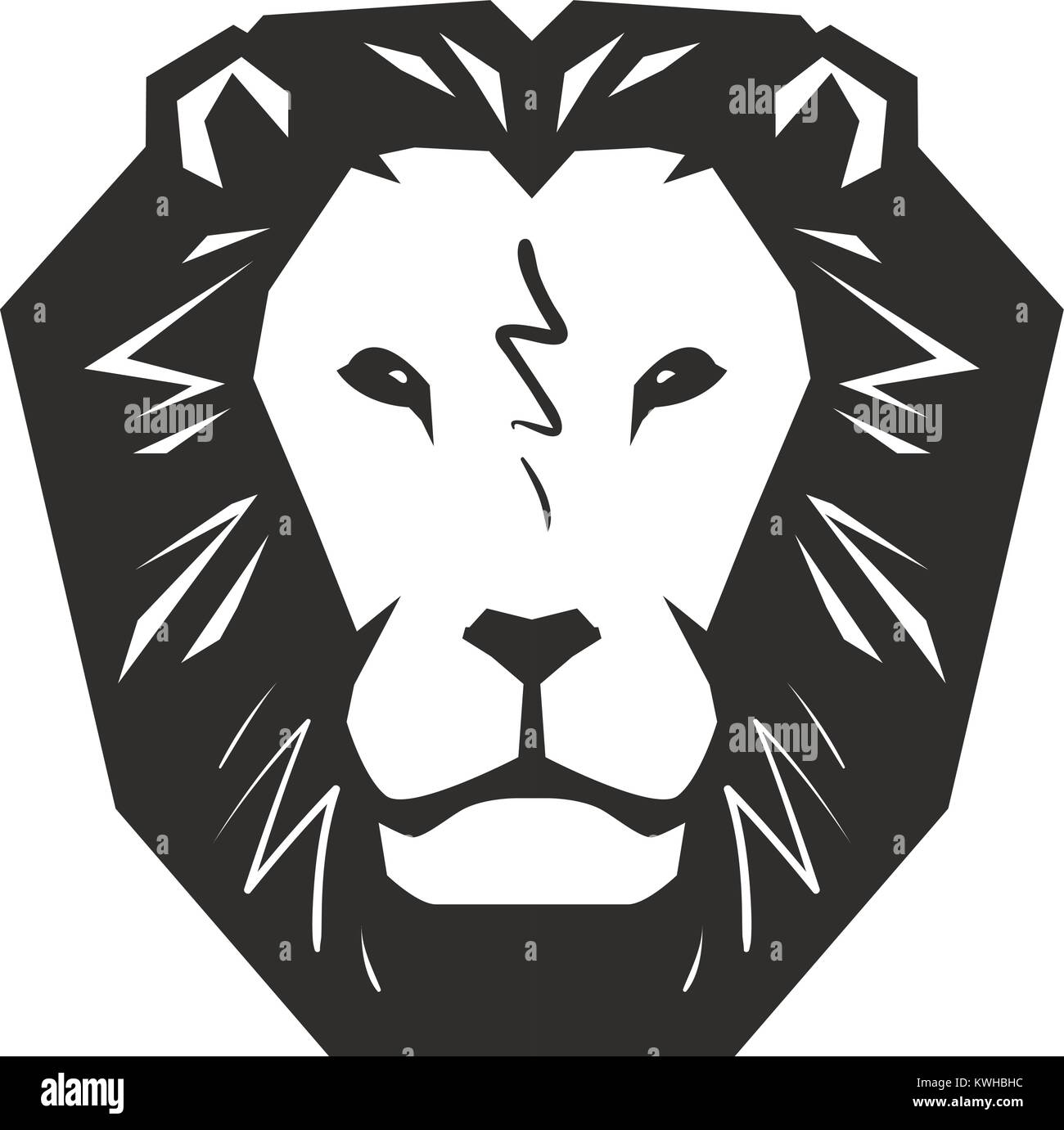 Lion logo. Animal, wildlife symbol or icon. Vector illustration Stock Vector