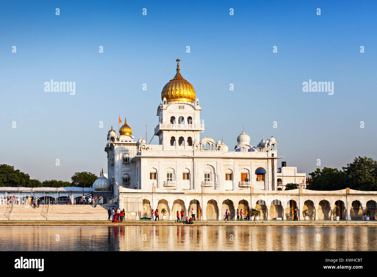Gurdwara Bangla Sahib is the most prominent Sikh gurdwara Stock Photo