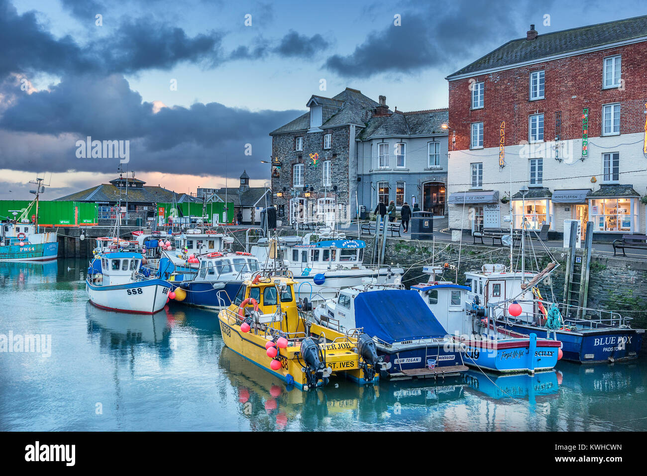 Padstow on the north coast of Cornwall in south west England Stock Photo