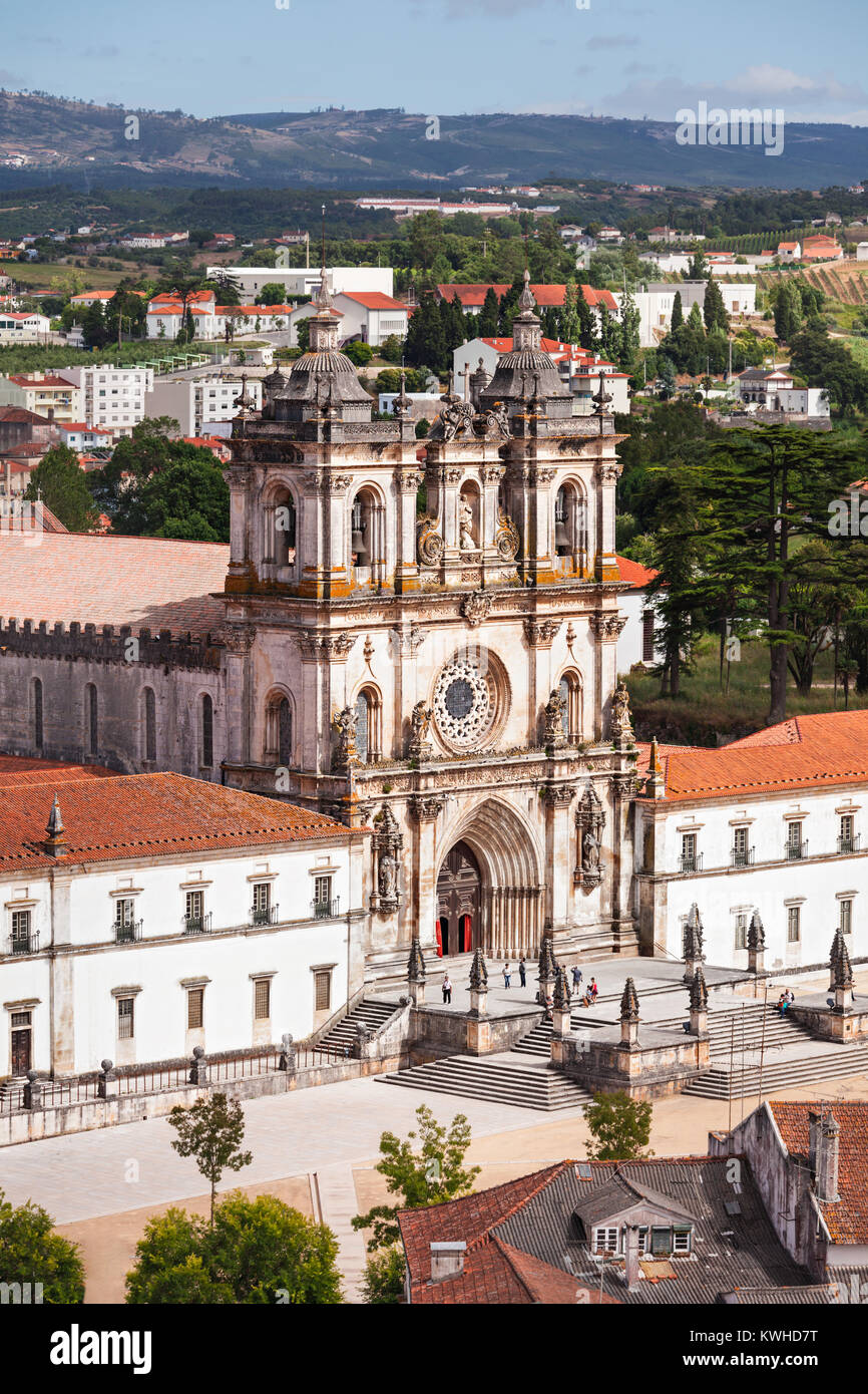Aerial view of Alcobaca Monastery in Alcobaca, Portugal Stock Photo - Alamy