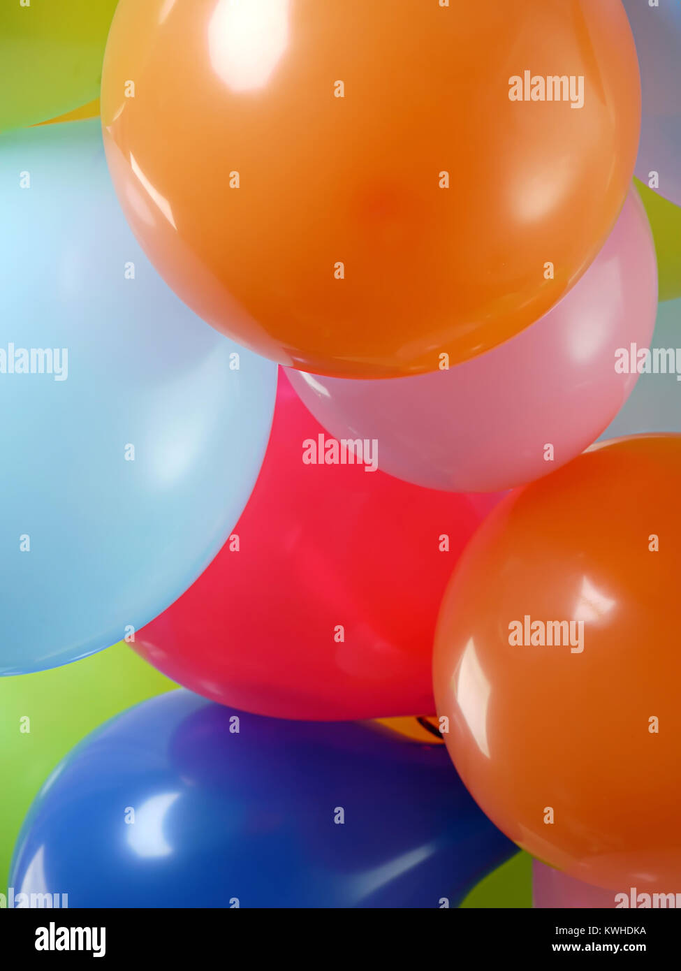 Background of colorful party balloons Stock Photo