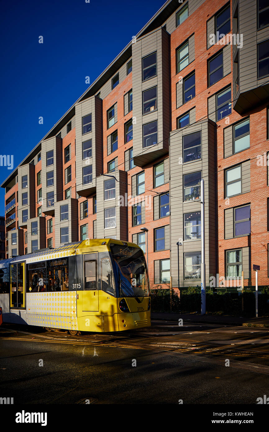 apartment building in New Islington, Ancoats, East Manchester with a