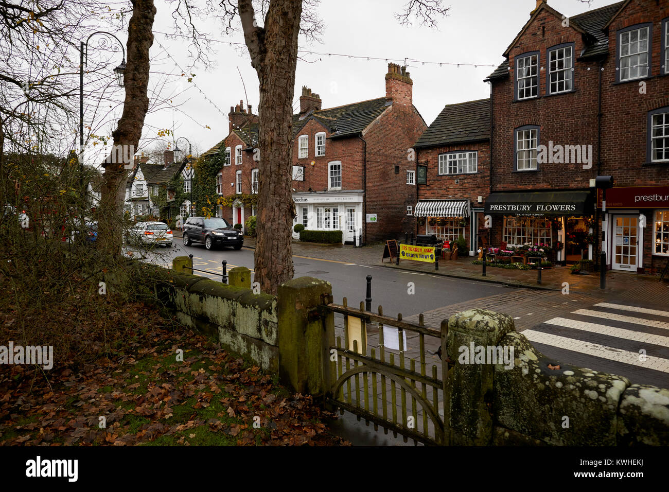 Prestbury village near Macclesfield Cheshire, England most sought after and expensive places to live outside London Stock Photo