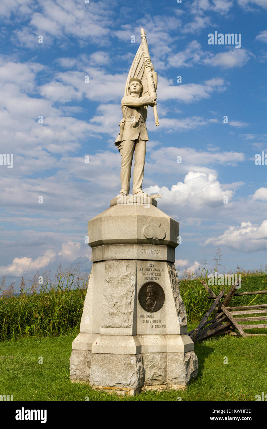 The 132nd Pennsylvania Volunteer Infantry Monument, Antietam National ...