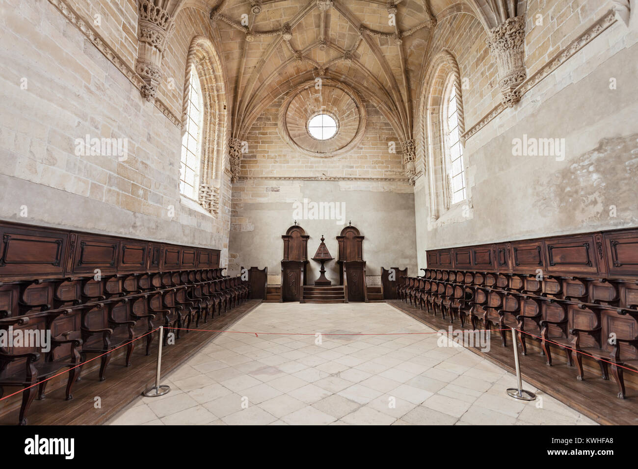 The Convent of the Order of Christ interior, Tomar, Portugal Stock ...