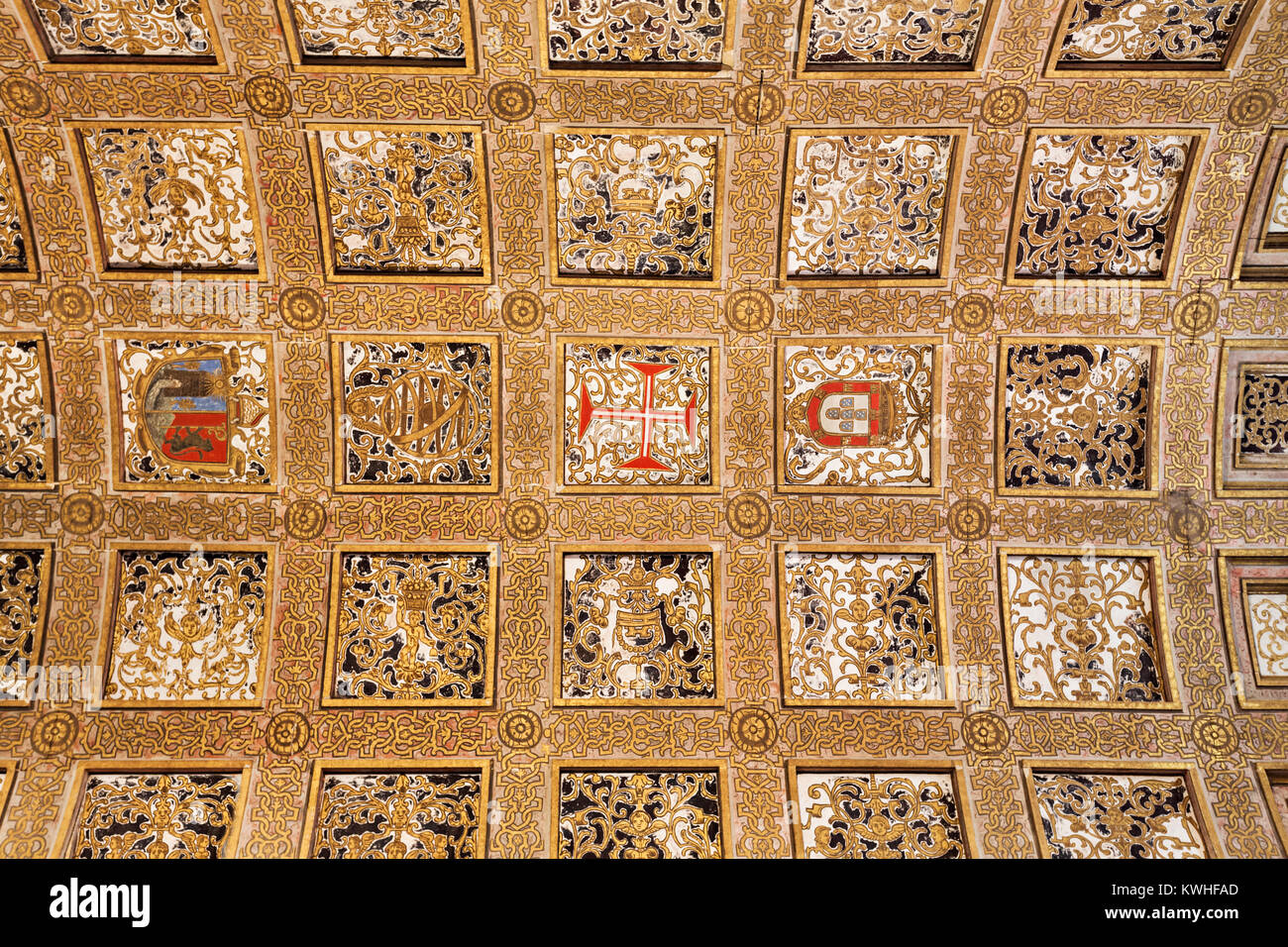 The Convent of the Order of Christ interior, Tomar, Portugal Stock ...