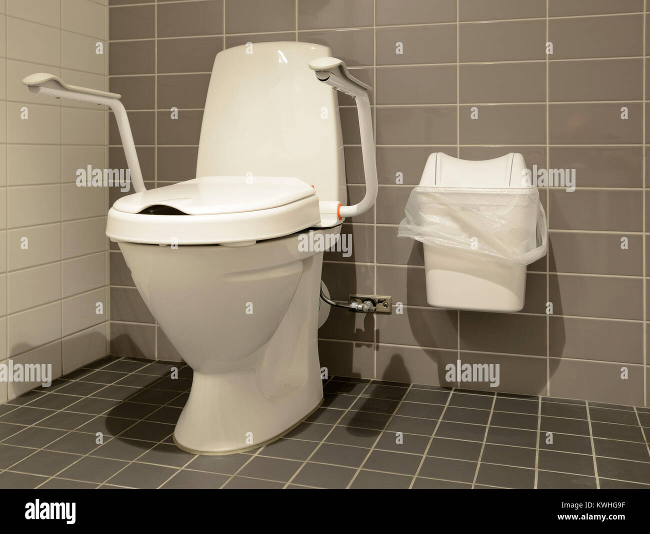 Toilet for people with disabilities Stock Photo