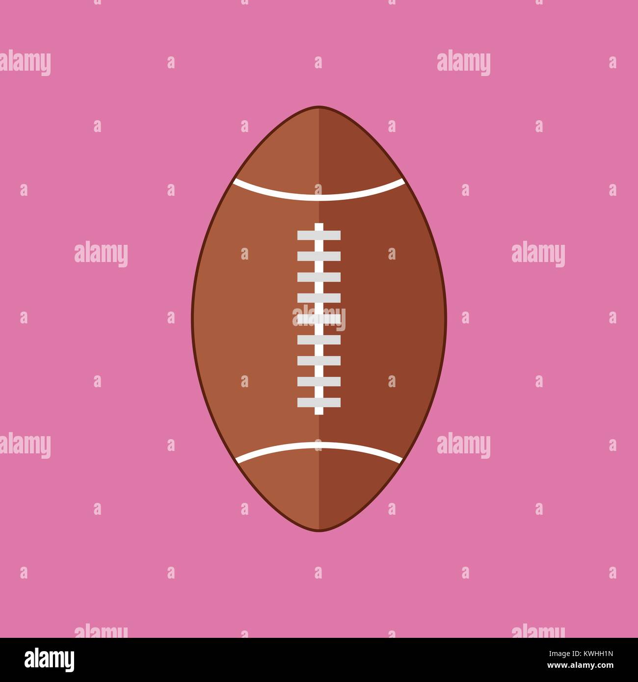 Simple Flat Style Football Rugby Ball Sport Vector Illustration Graphic