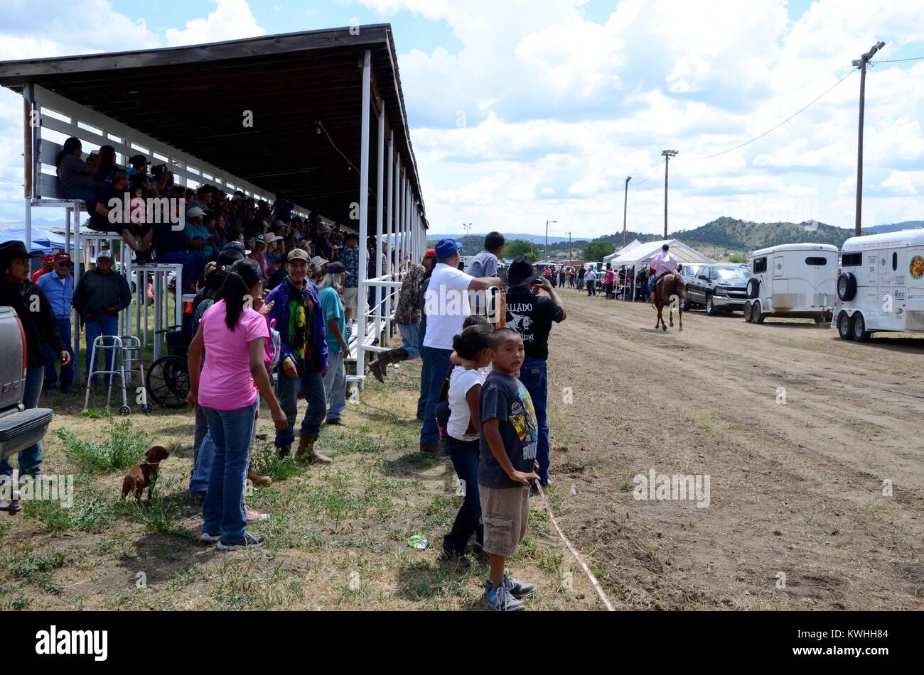 crowds at the pony express 2017 in dulce jicarillo apache indian reservation Stock Photo