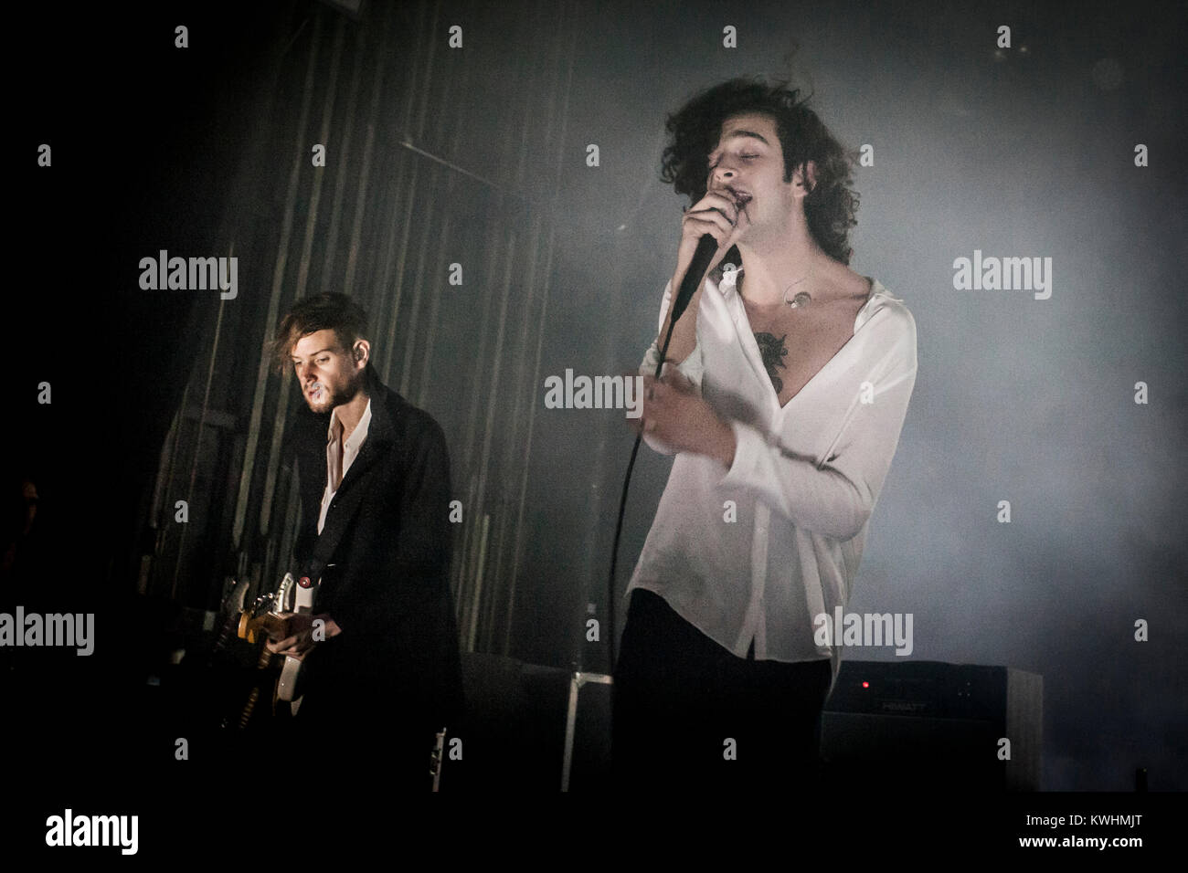 The English indie rock and synth pop band The 1975 performs a live