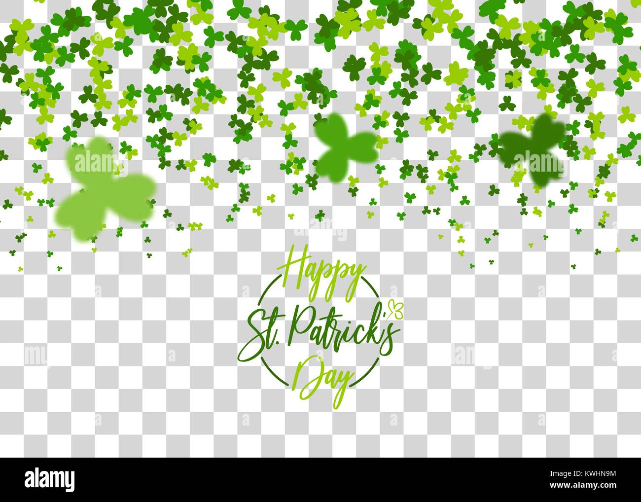 Green clover background transparent vector Stock Vector Image & Art - Alamy