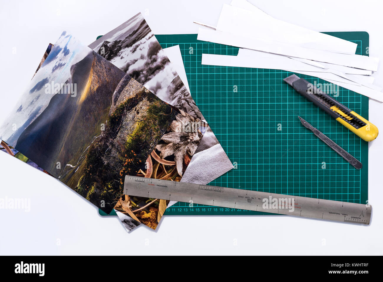 Cutting mat ruler hi-res stock photography and images - Alamy